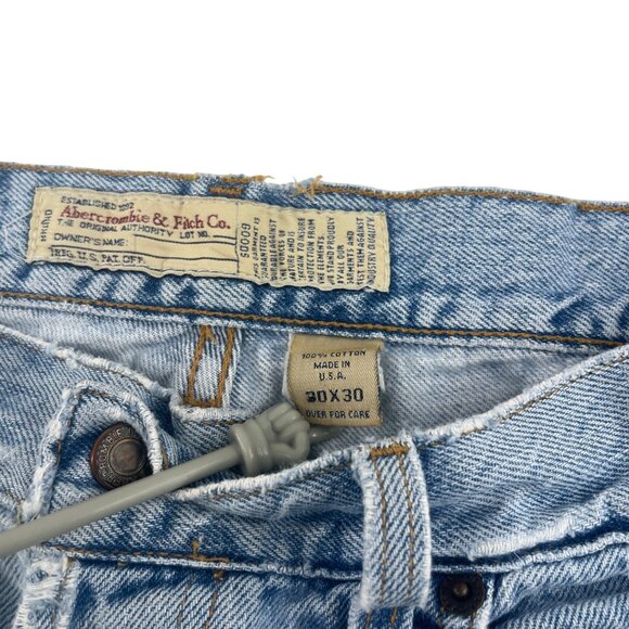 Vintage Abercrombie & Fitch Co. Men's Jeans Light Wash Cotton Size 30X30 - Picture 4 of 7